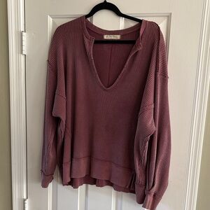 We the Free Mauve Knit Top